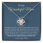 My Wonderful Mom| Thank you - Love Knot Necklace